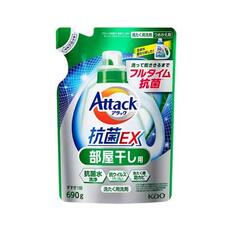KAO Attack Antibacterial EX Жидкое средство для стирки белья, с антибактериальным эффектом, с ароматом свежей зелени, мягкая упаковка с крышкой 690г