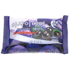 Мыло с отшелушивающим эффектом с черникой JUNO Blueberry Peeling Soap, 150г