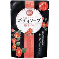 Премиальное крем-мыло для тела с маслом камелии Nihon Wins Camellia oil body soap (мягкая упаковка) 400 мл