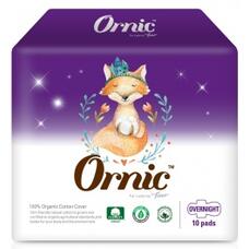 OrnicFino Overnight классические гигиенические прокладки с крылышками (Макси) 34 см 10 шт