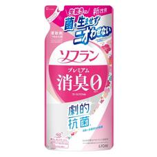 LION Soflan Premium Deodorizer Zero-Ø Кондиционер для белья с длительной 3D-защитой от неприятного запаха аромат роз запасной блок 380 мл