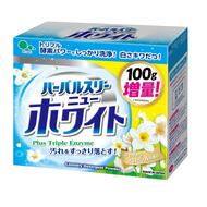 Mitsuei Herbal Three Стиральный порошок с дезодорирующими компонентами, отбеливателем и ферментами (с цветочным ароматом) 0,9 кг 